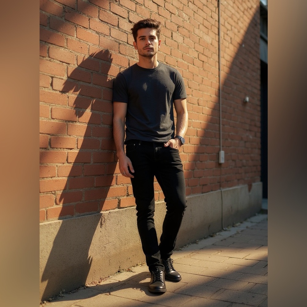 Mens Nick Danger Slim skinny black Jeans size 28x29 cotton spandex 5 pockets
